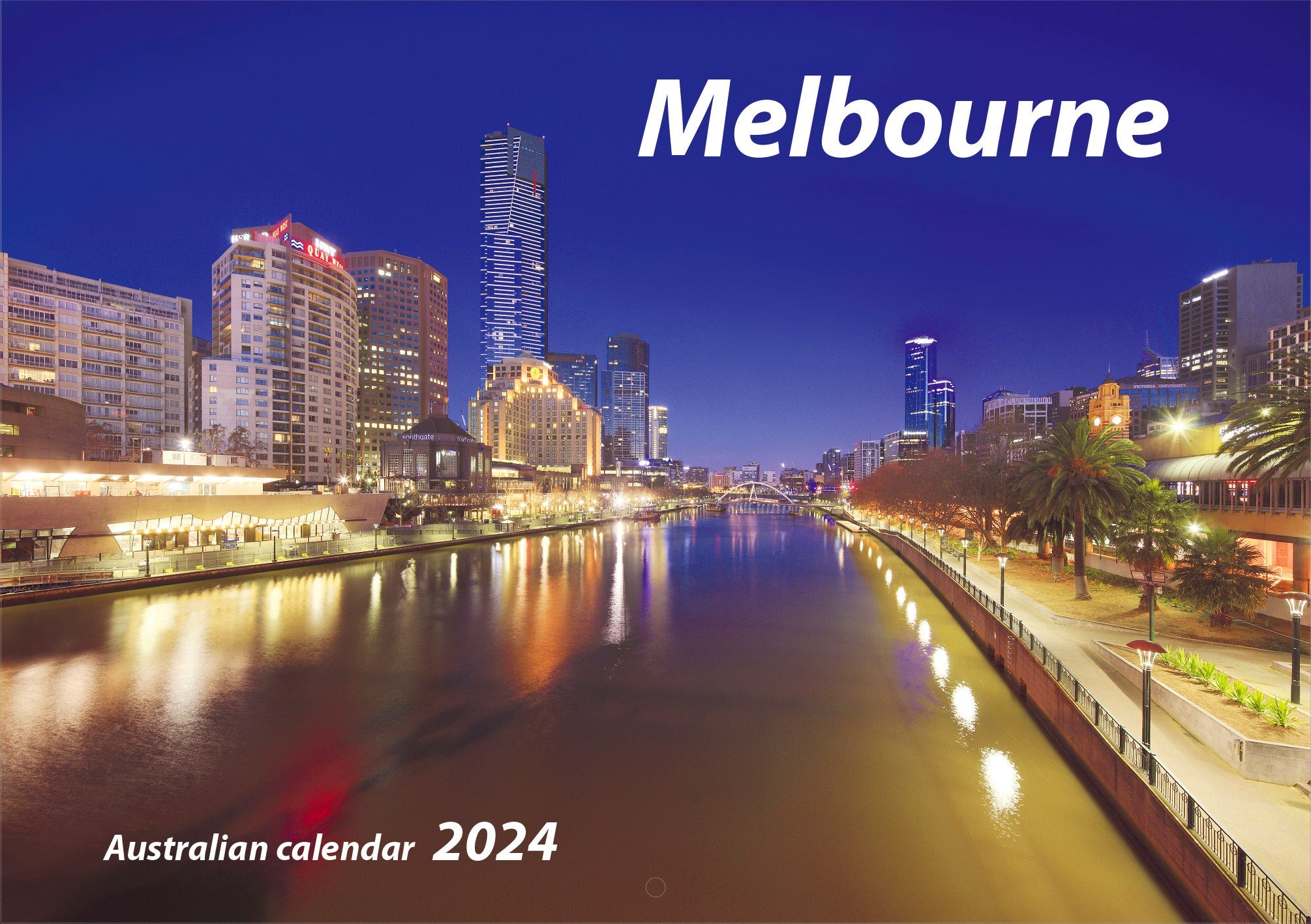 2024 Melbourne Horizontal Wall Calendar Australian Calendars by NM