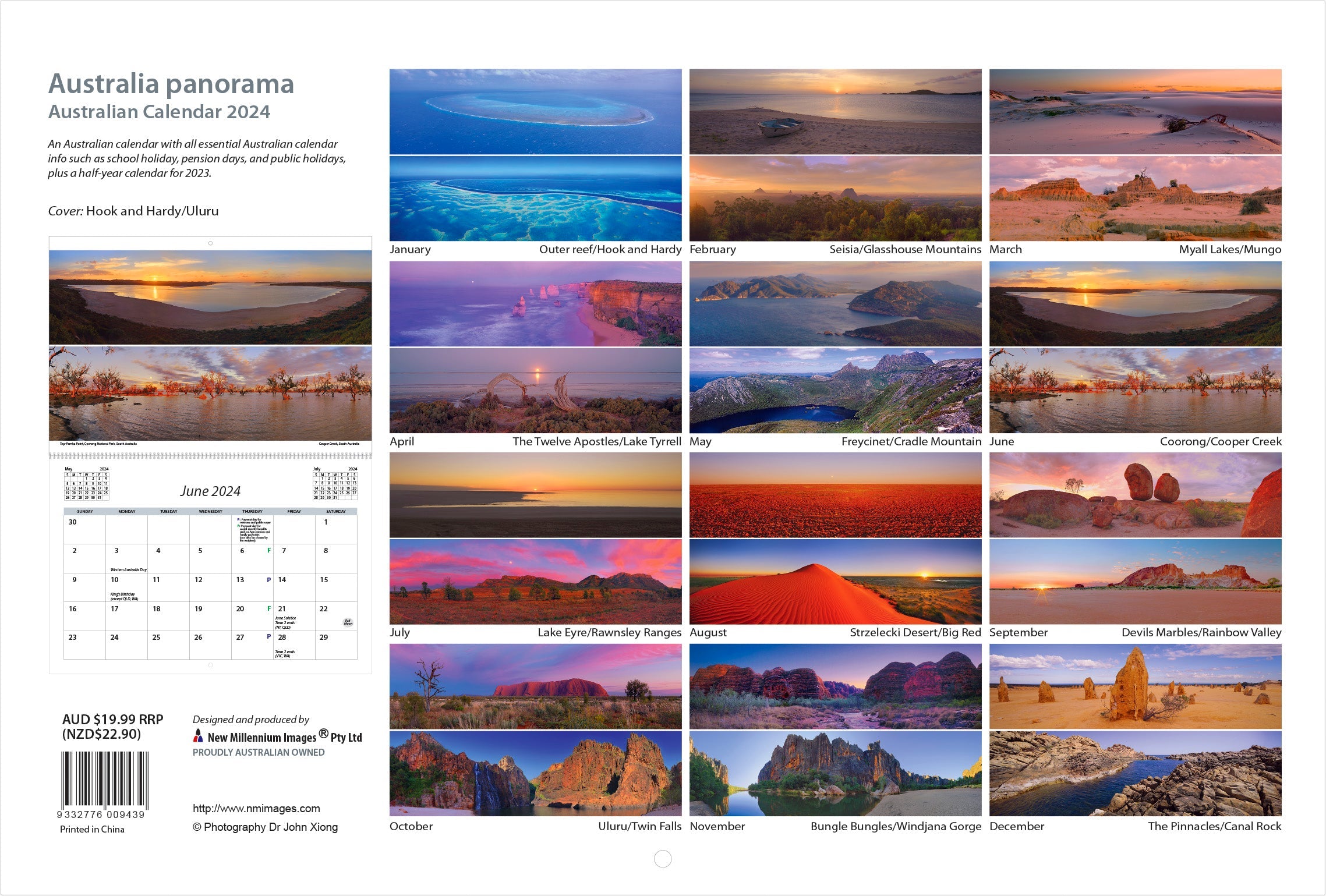 2024 Australia Panorama - Deluxe Wall Calendar  SOLD OUT