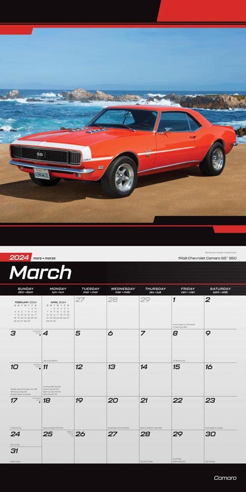 2024 Camaro Square Wall Calendar