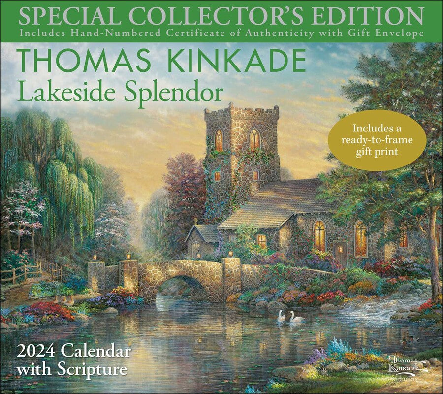 2024 Thomas Kinkade Special Collector's Edition with Scripture (with print) - Deluxe Wall Calendar  SOLD OUT