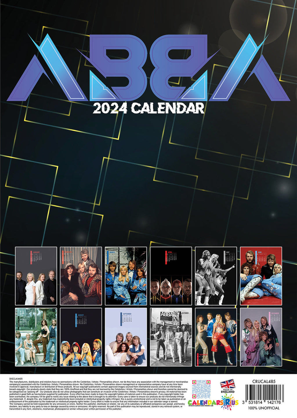 2024 Abba A3 Wall Calendar