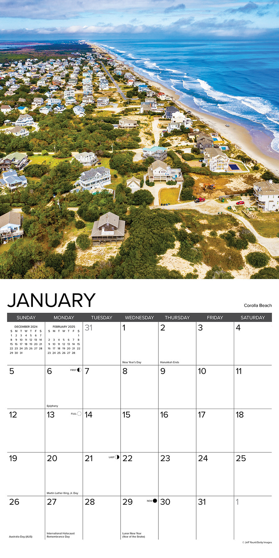 2025 Outer Banks - Square Wall Calendar