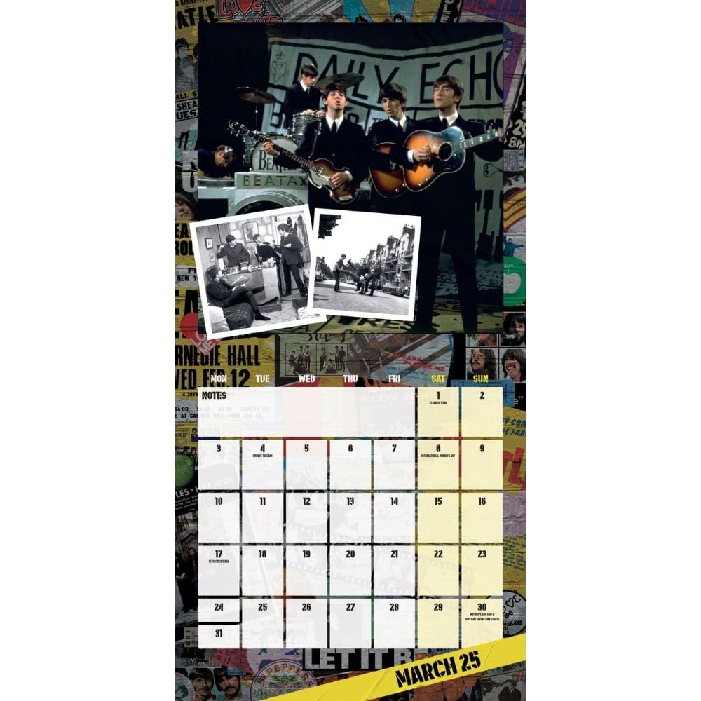 2025 The Beatles - Square Wall Calendar