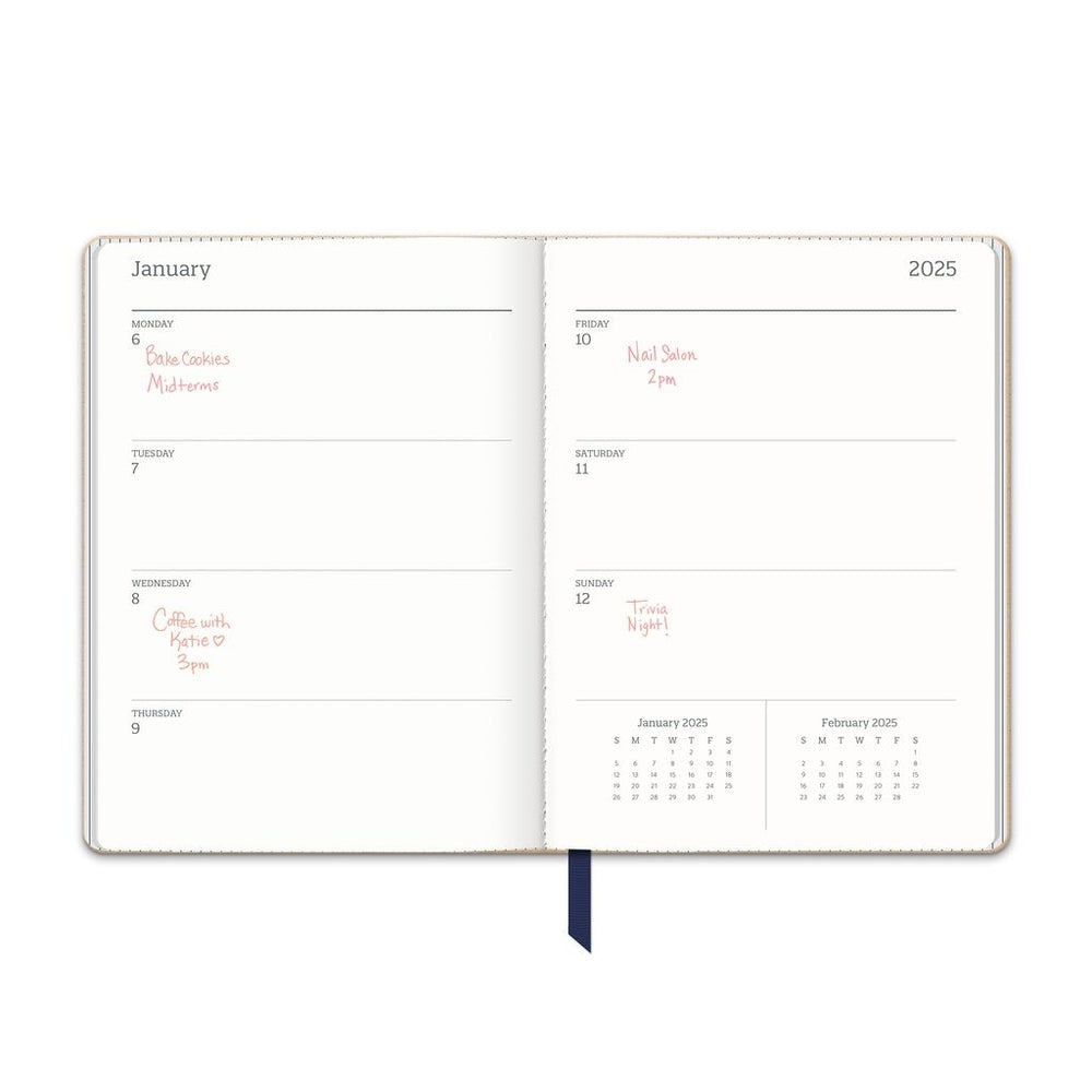 2025 Dots on Twilight Blue Medium Dual - Textured Weekly & Monthly Diary/Planner