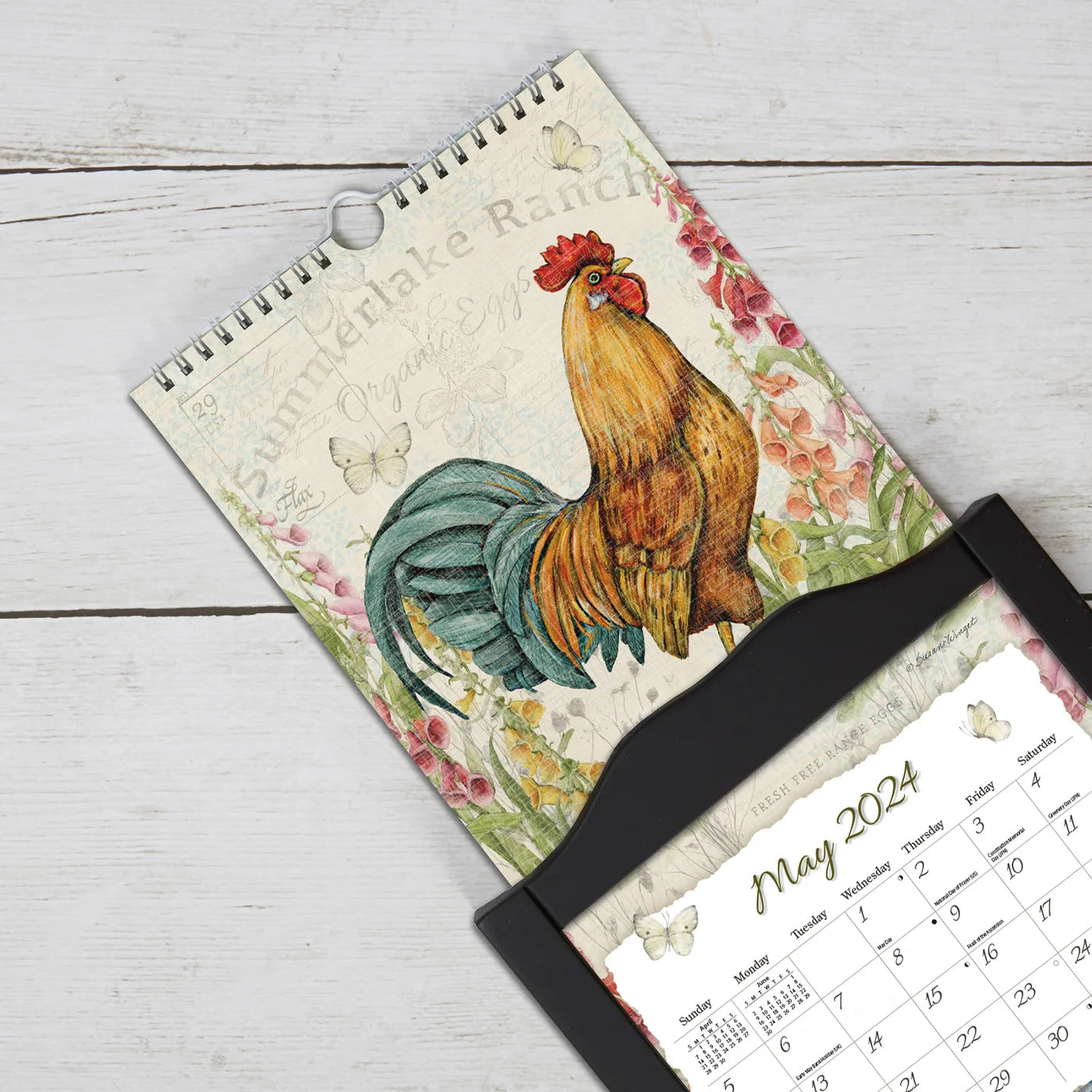 2024 Proud Rooster Slim Wall Calendar Animals & Wildlife Calendars