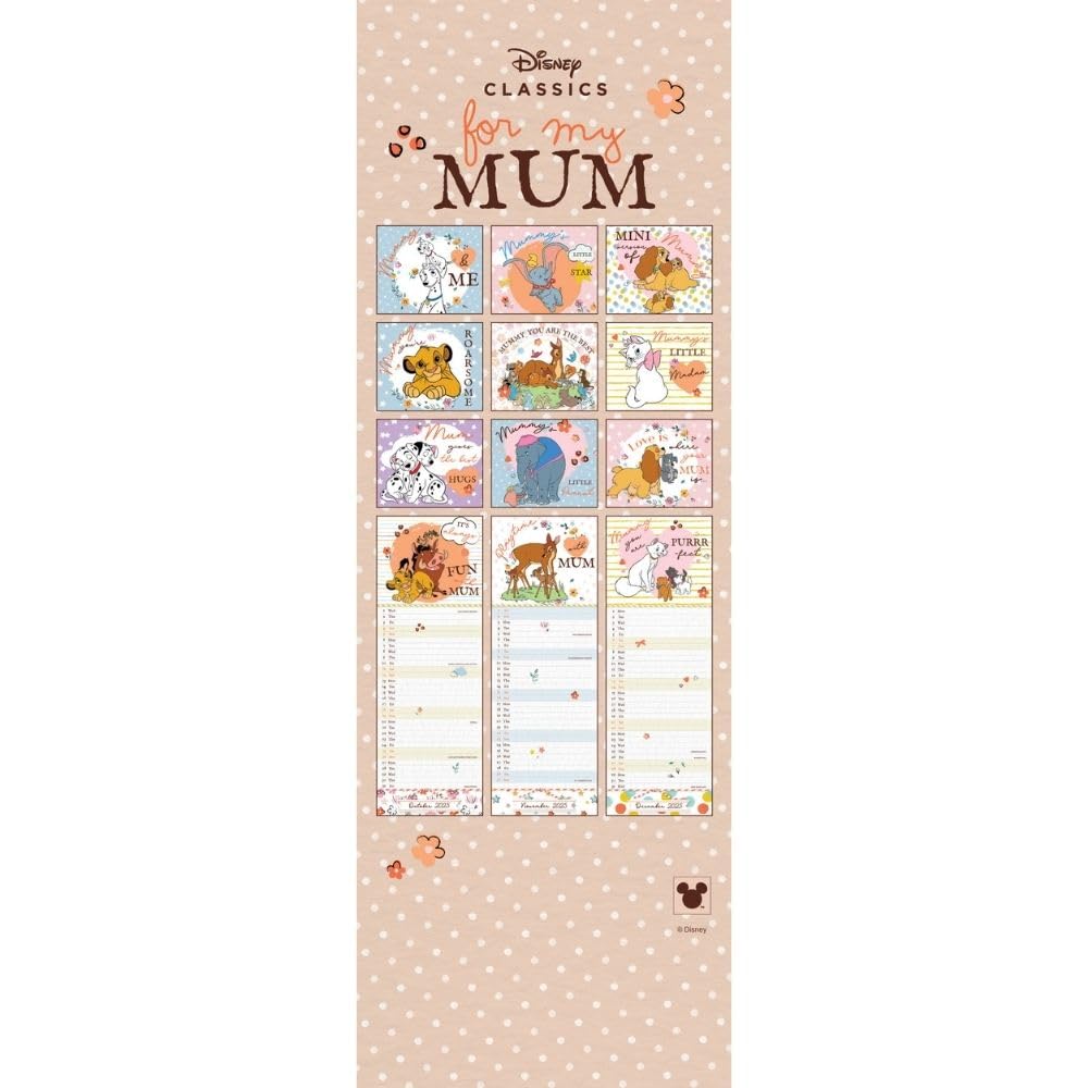 2025 Disney For My Mum - Slim Wall Calendar