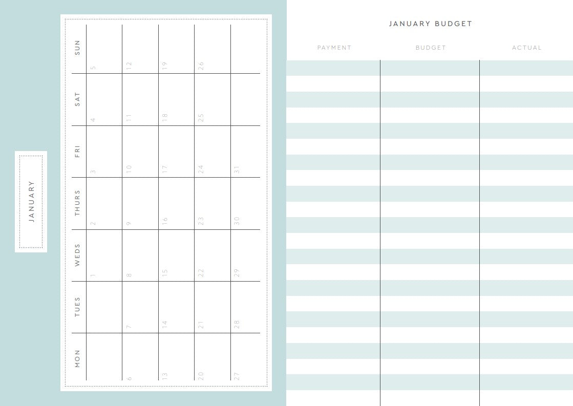 2025 Japanese Blossom - Monthly & Weekly Diary/Planner