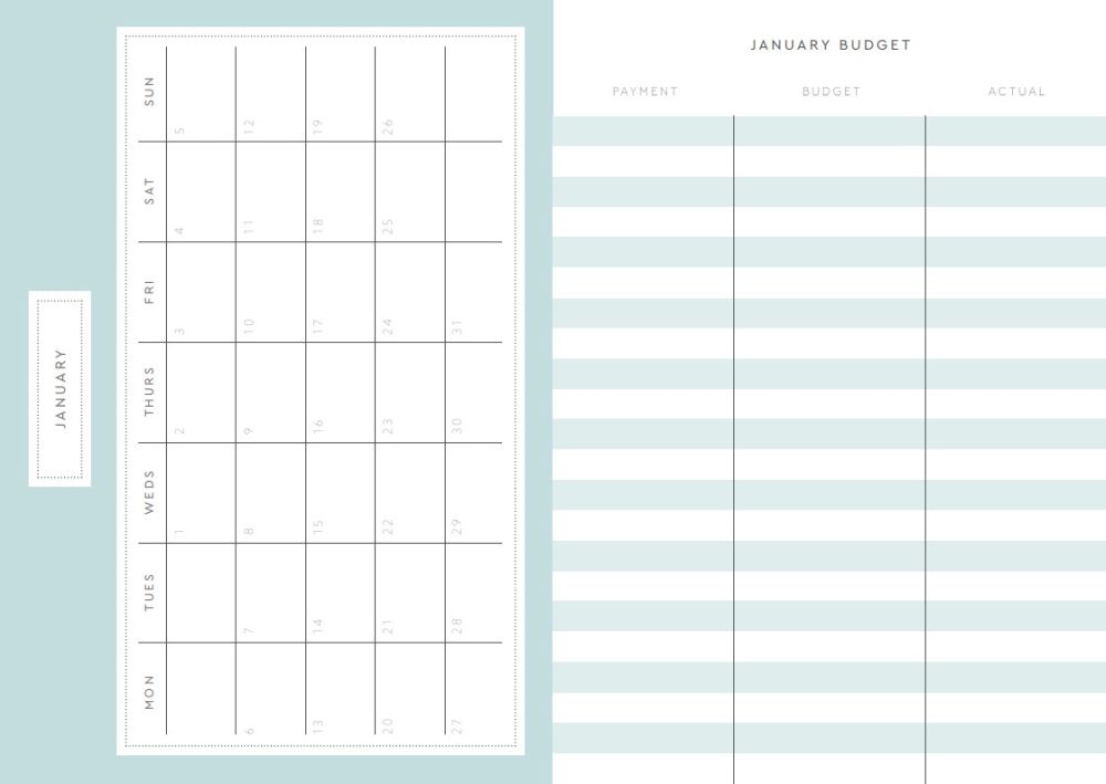 2026 Scalloped Marble A6 - Monthly & Weekly Diary/Planner