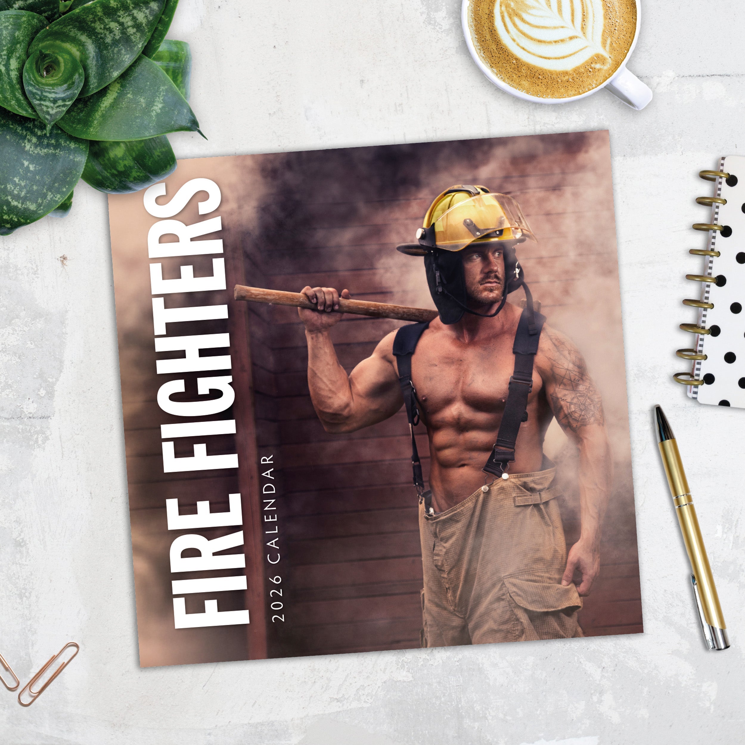 2026 Fire Fighters - Square Wall Calendar