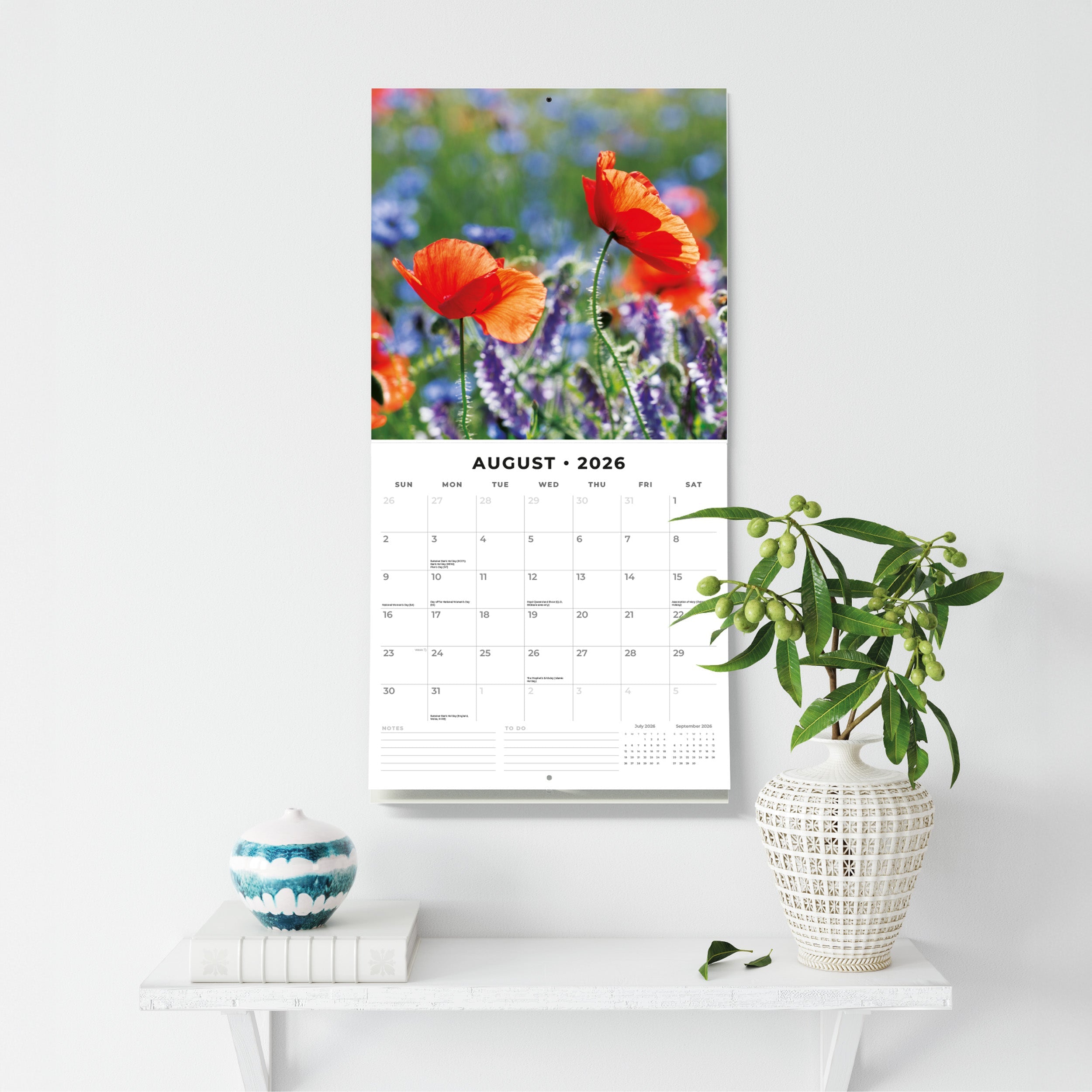 2026 Wild Flowers - Square Wall Calendar