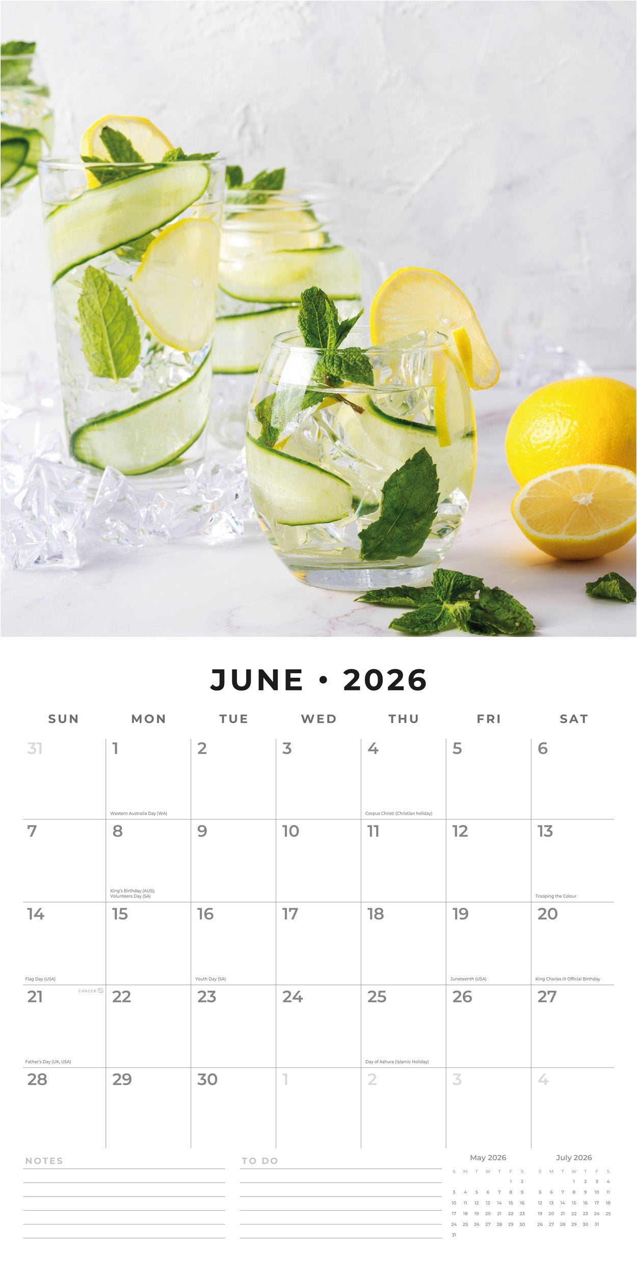 2026 Gin O'clock - Square Wall Calendar