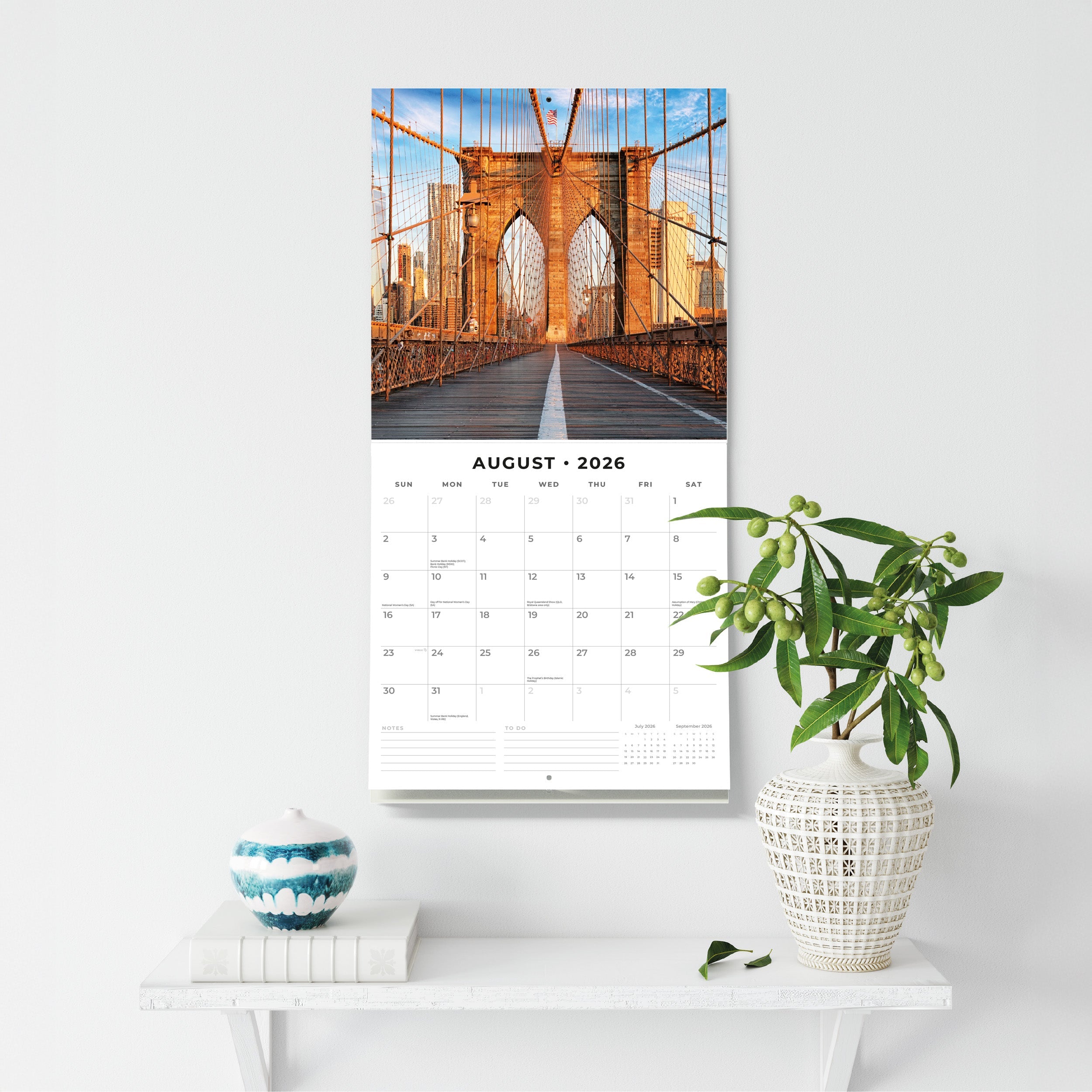 2026 New York - Square Wall Calendar