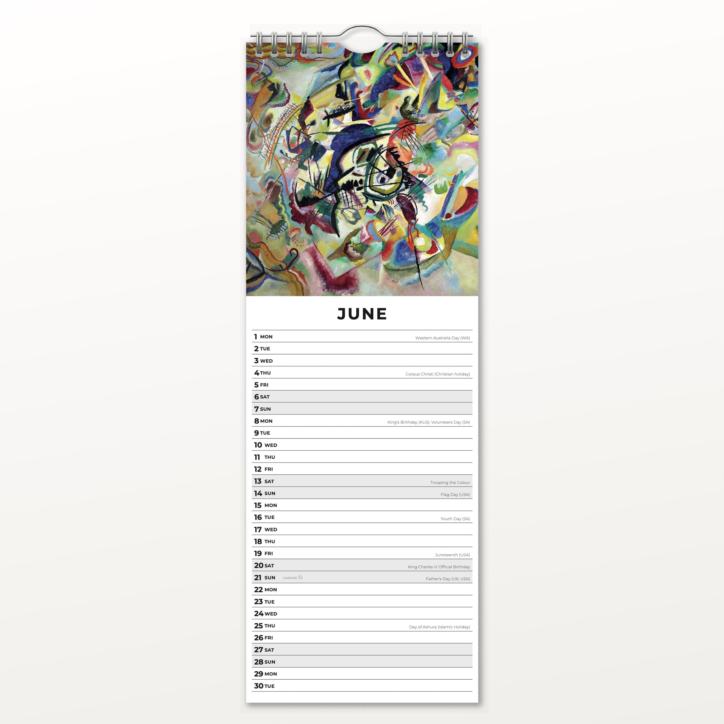 2026 Kandinsky - Slim Wall Calendar