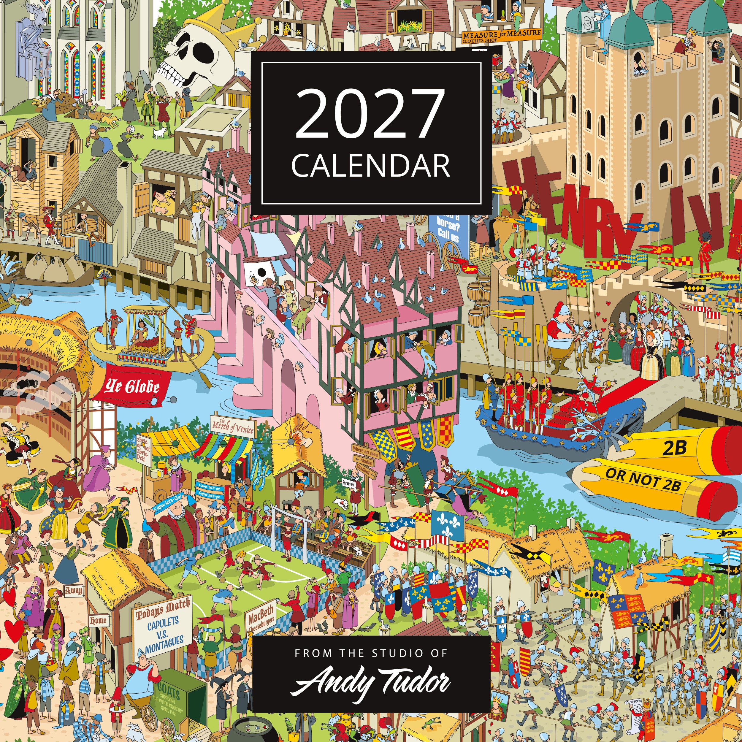 2027 Andy Tudor Puzzle Artwork - Square Wall Calendar