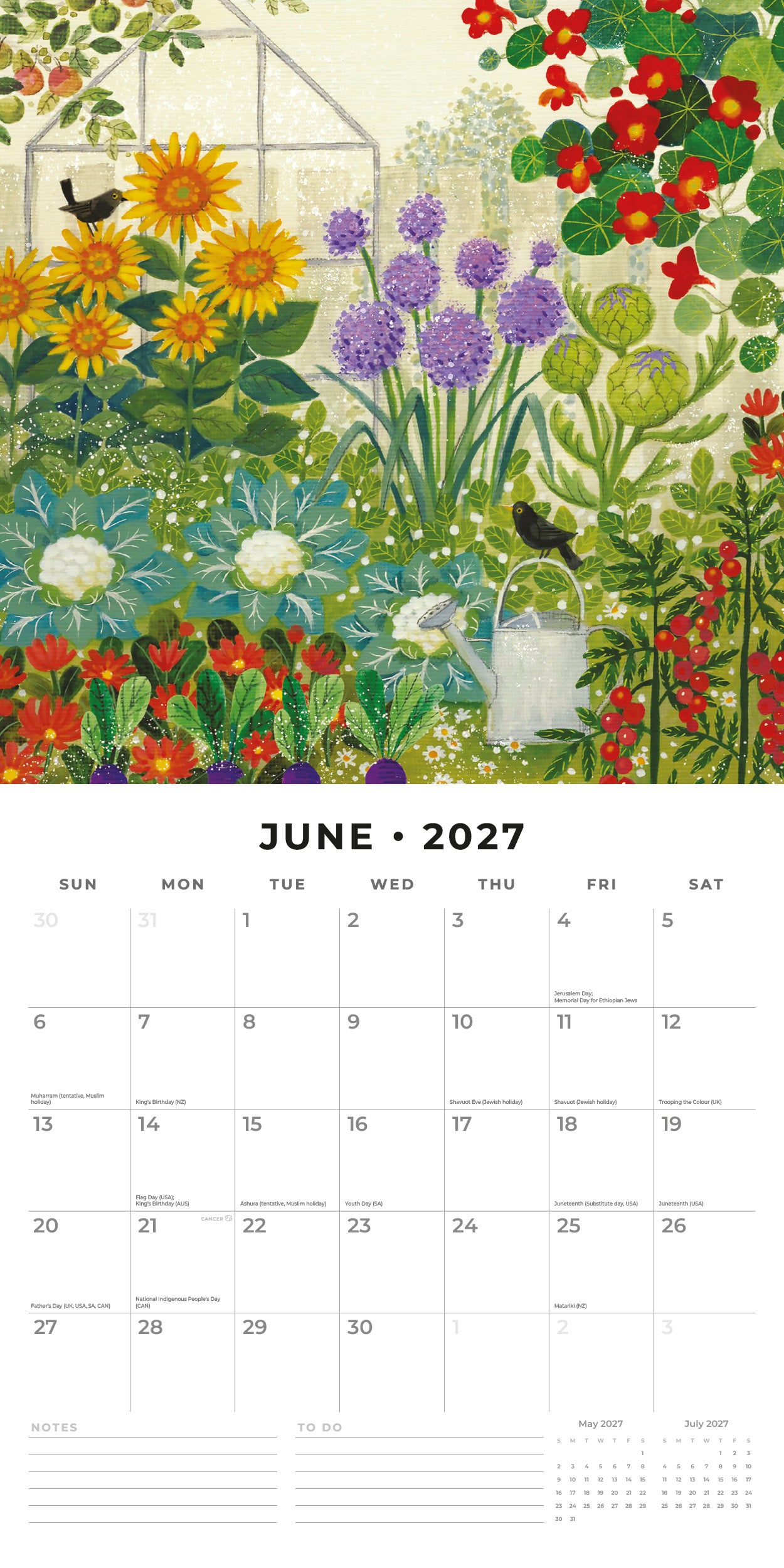 2027 Skylark - Campervan - Square Wall Calendar