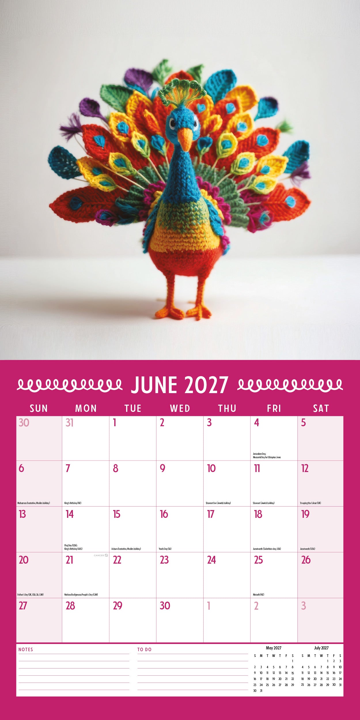 2027 Woolly Wisdom - Brilliantly Brave - Square Wall Calendar