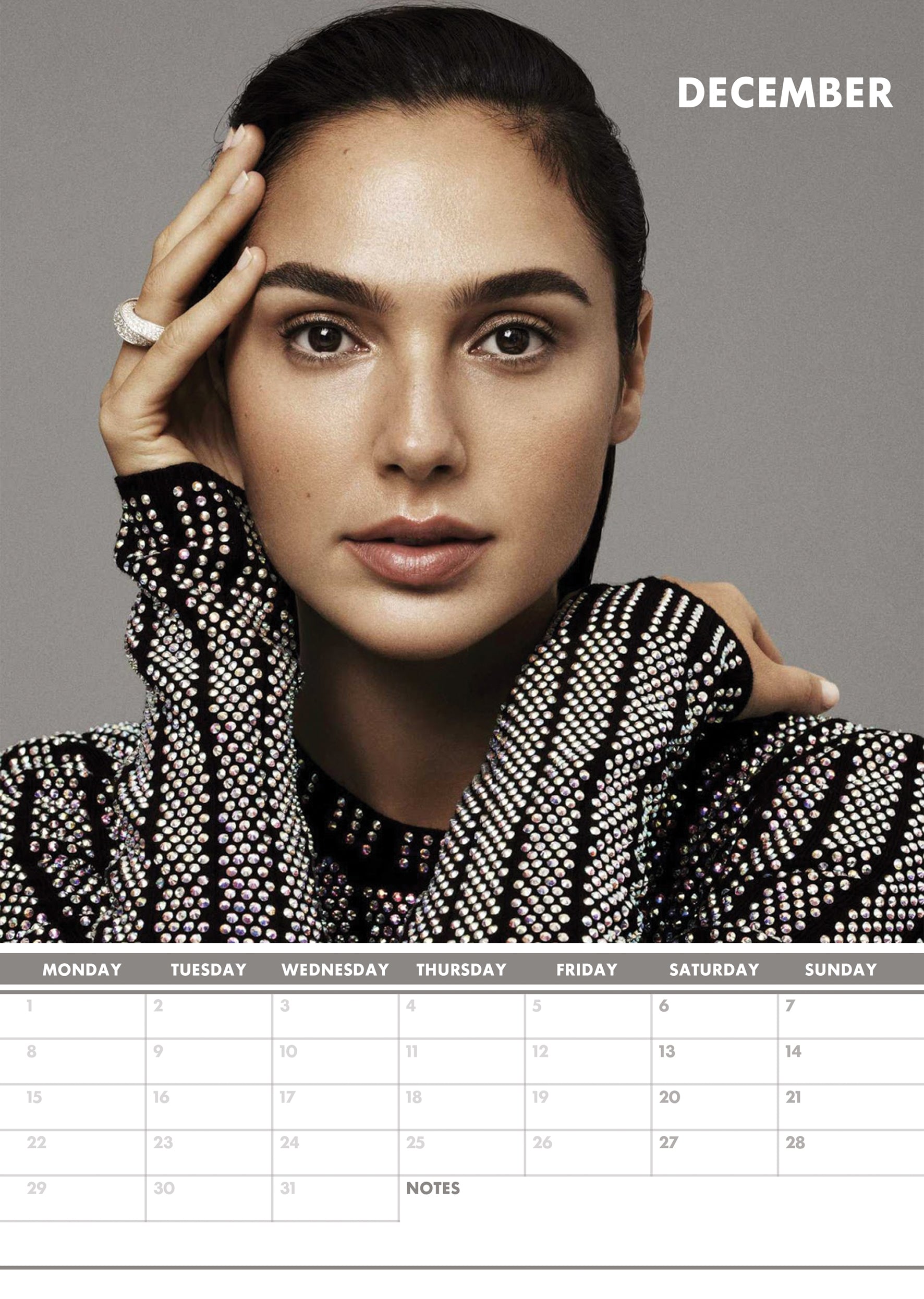 2025 Gal Gadot - A3 Wall Calendar