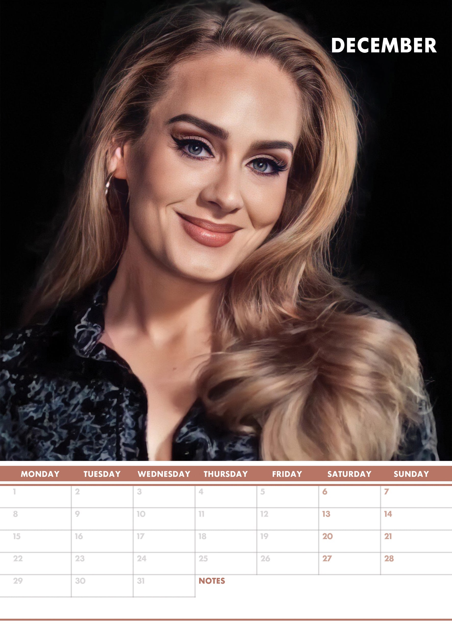 2025 Adele - A3 Wall Calendar