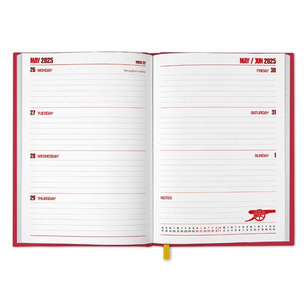 2025 Arsenal FC - Weekly Diary/Planner