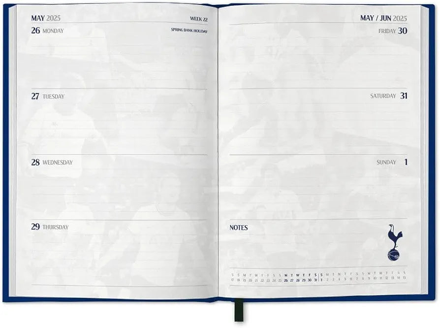 2025 Tottenham Hotspur FC - Weekly Diary/Planner