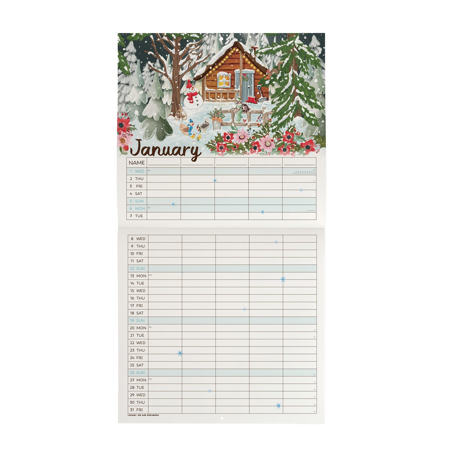 2025 Home Sweet Home - Square Wall Calendar