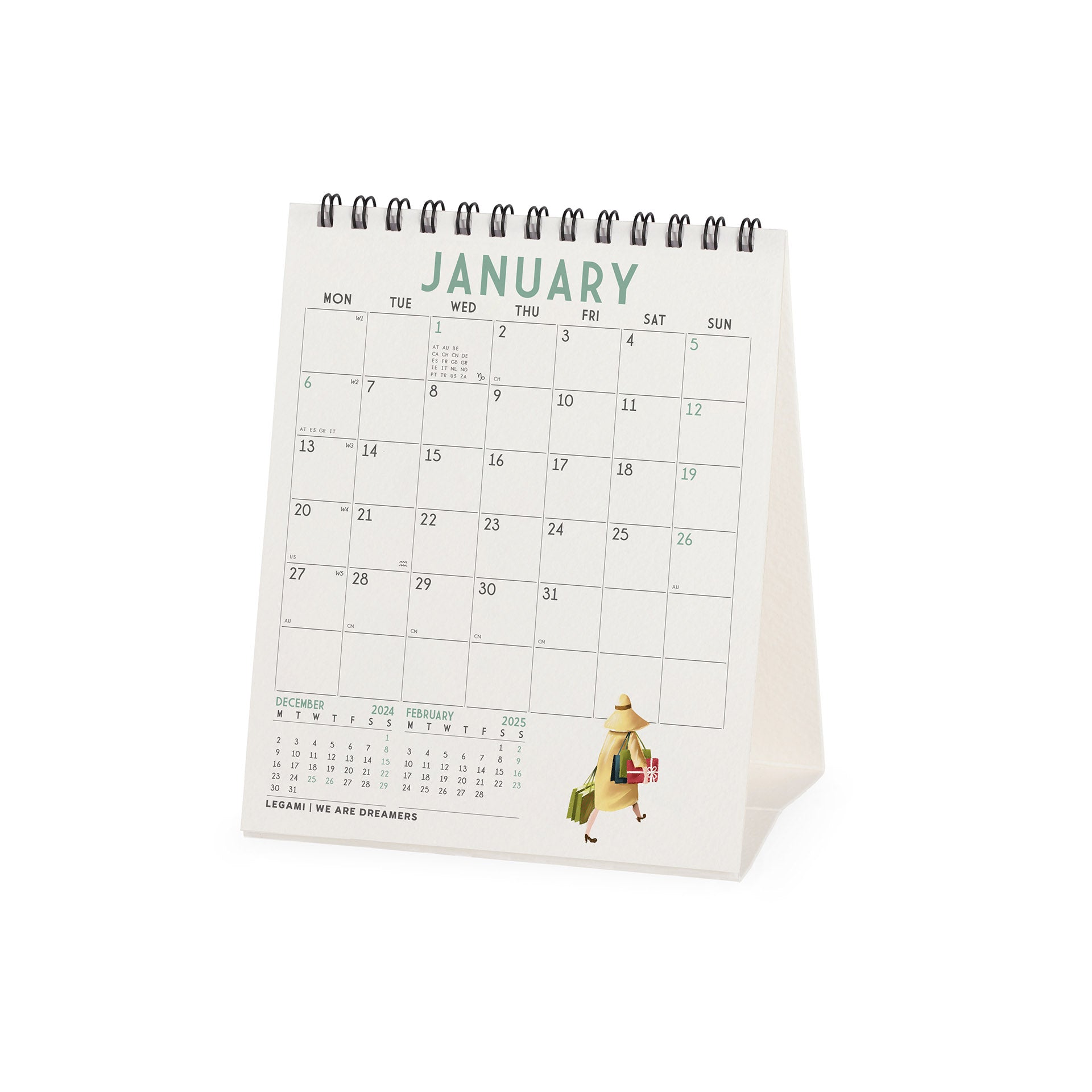 2025 Italy by Legami - Desk Easel Calendar