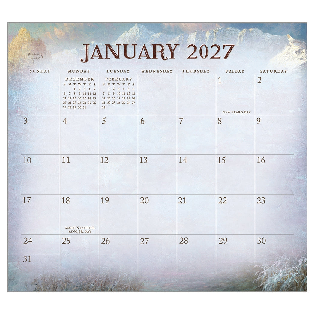2027 Four Seasons - Deluxe Wall Calendar by Abraham Hunter