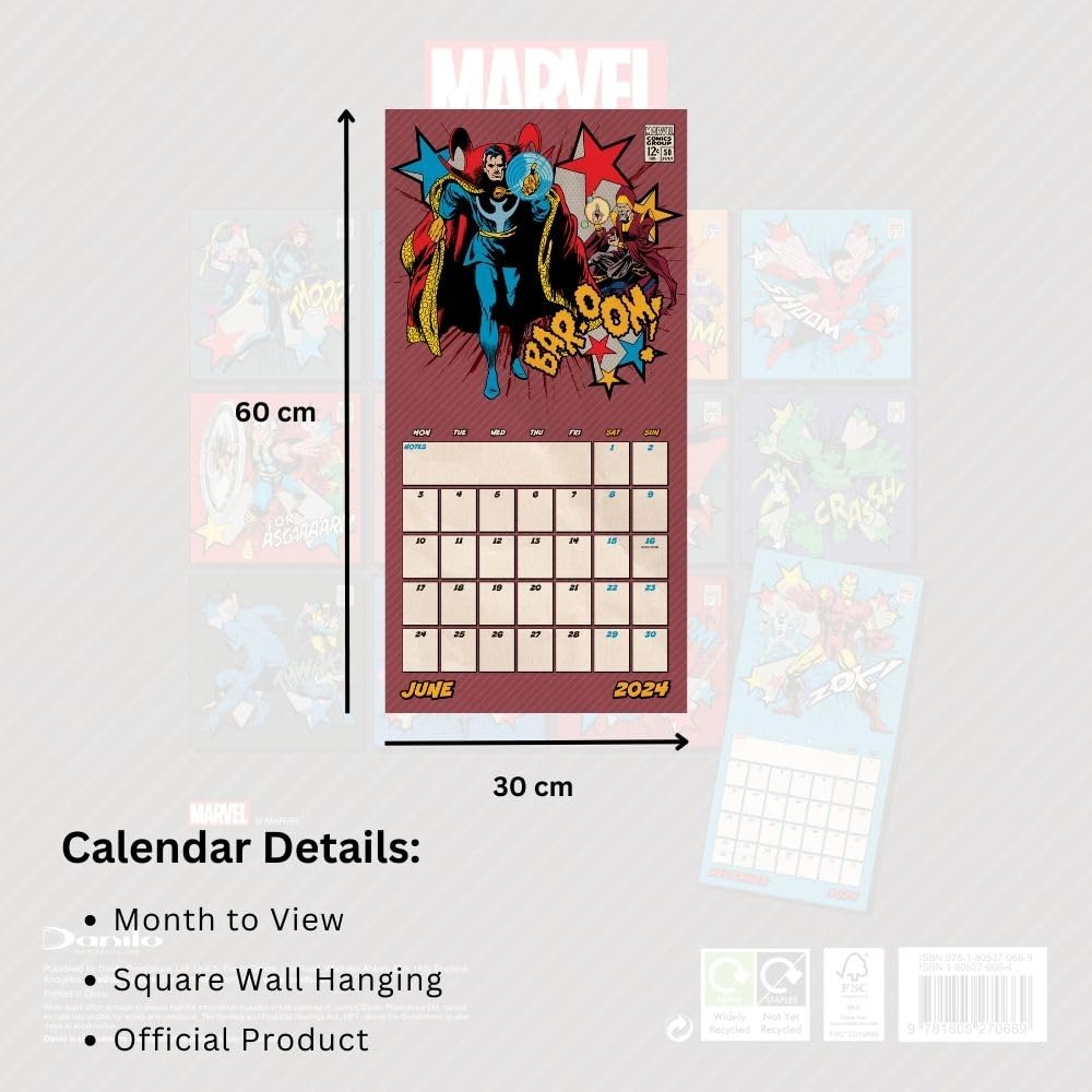 2024 Marvel Comics - Square Wall Calendar  SOLD OUT