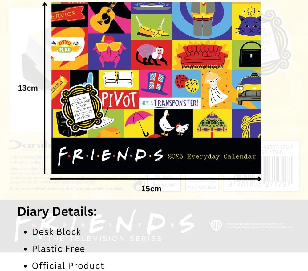 2025 Friends - Daily Boxed Page-A-Day Calendar