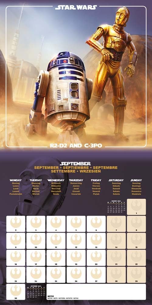 2024 Star Wars Classics By Pyramid - Square Wall Calendar  SOLD OUT