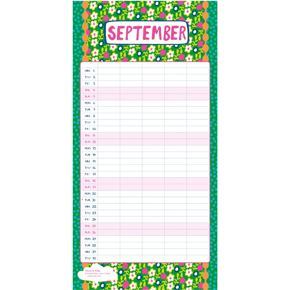 2027 Paper Salad - Family Organiser Calendar - Square Wall Calendar - product image 4