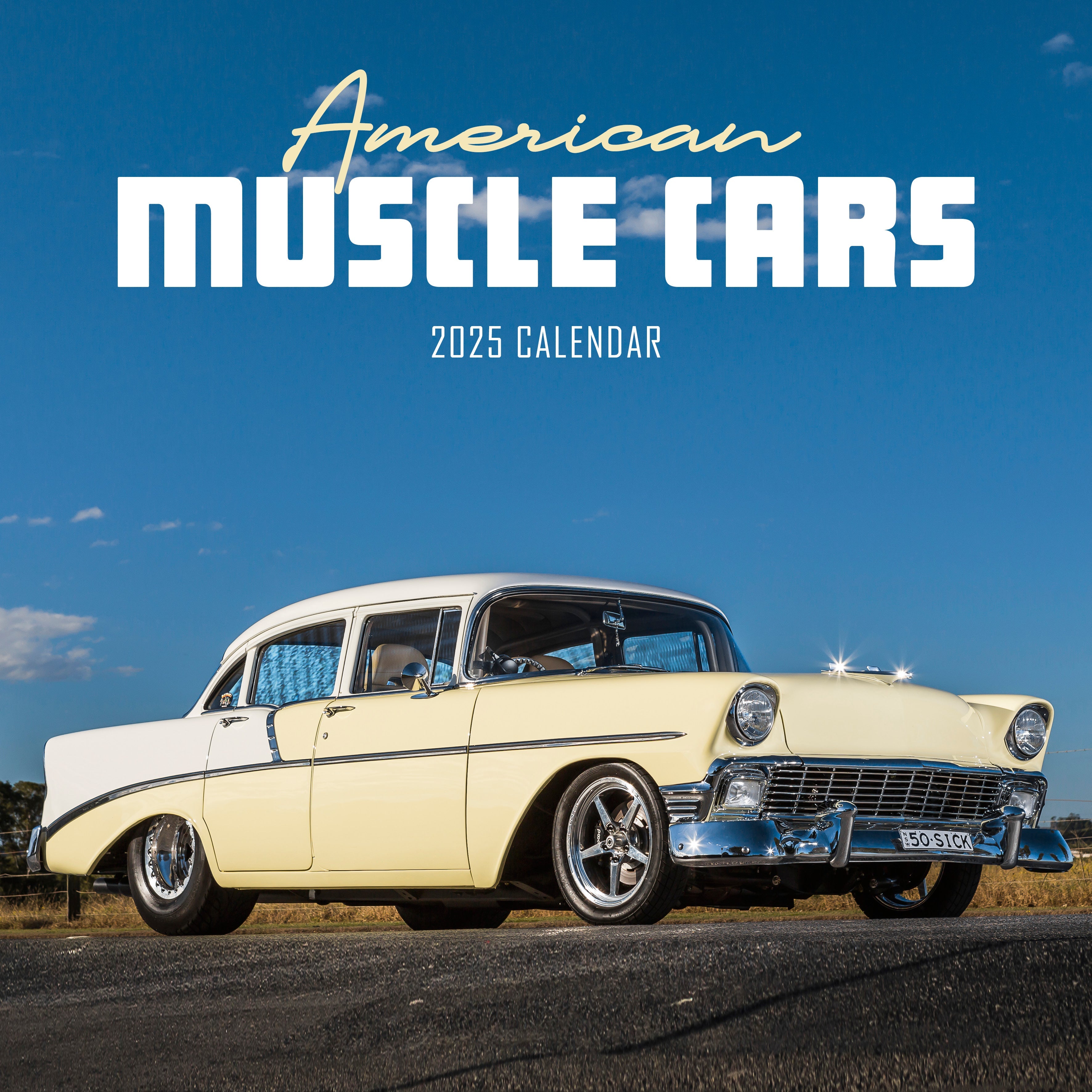 2025 American Muscle Cars - Square Wall Calendar