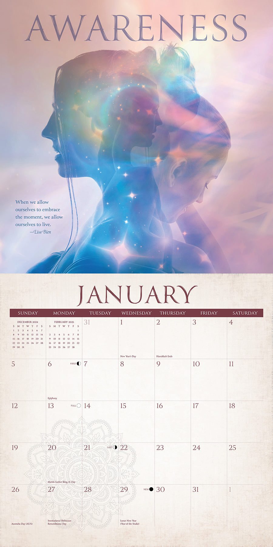 2025 Meditation Square Wall Calendar