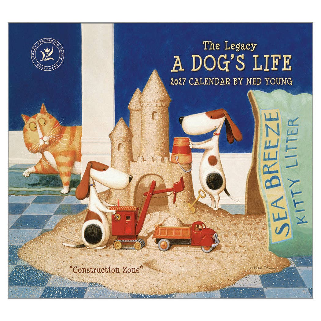 2027 A Dog's Life - Deluxe Wall Calendar by Ben Young