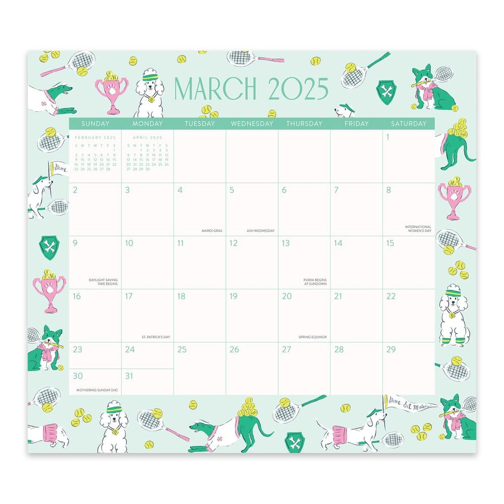 2025 Dog Days - Monthly Magnetic Pad Calendar