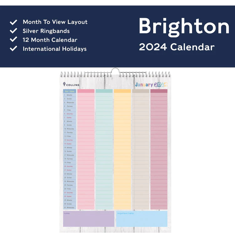 2024 Brighton - A3 Wall Calendar