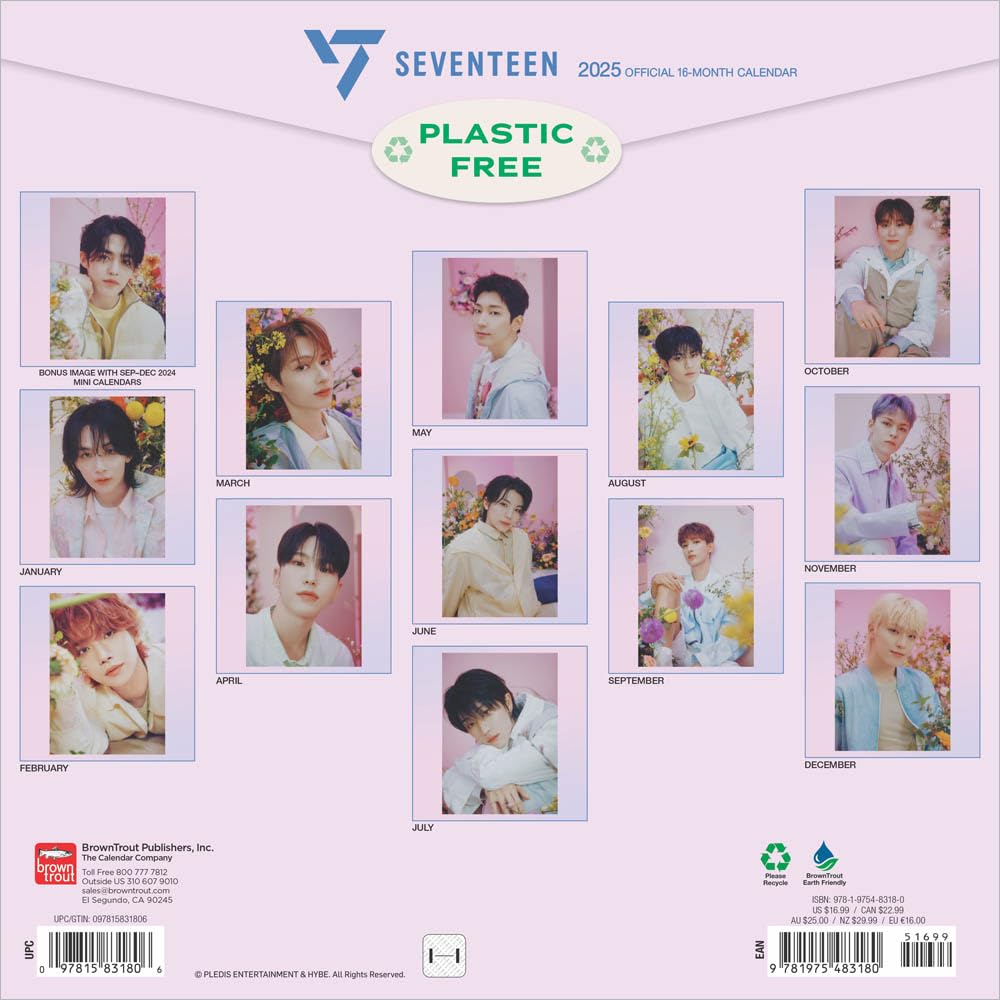 2025 Seventeen - Square Wall Calendar