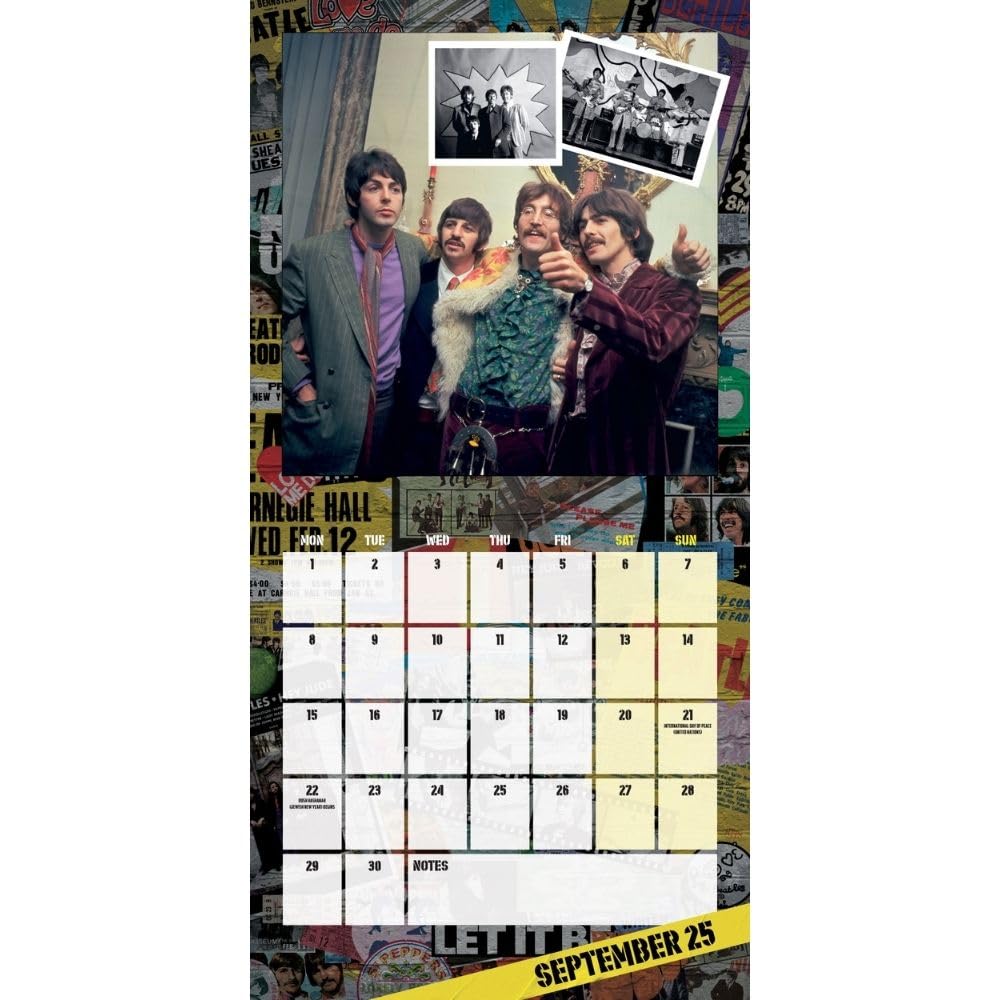 2025 The Beatles - Square Wall Calendar