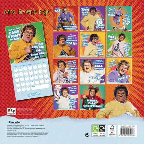 2024 Mrs Brown's Boys - Square Wall Calendar  SOLD OUT