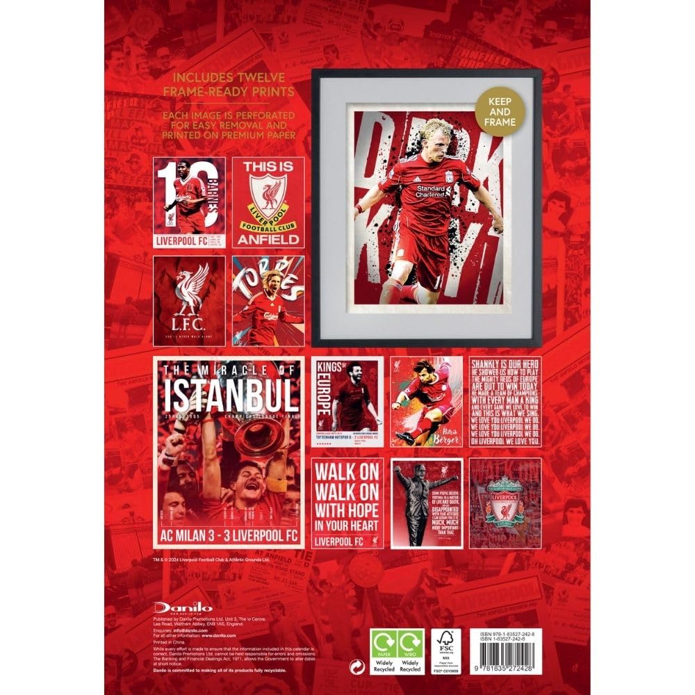 2025 Liverpool Fc - A3 Deluxe Wall Calendar