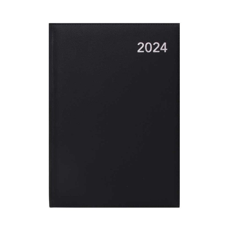 2024 Black Luxury Stitched Edge - Daily Diary/Planner  SOLD OUT