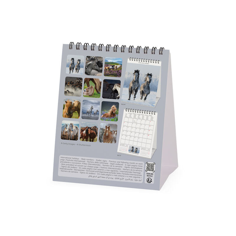 2025 Wild Horses - Desk Easel Calendar