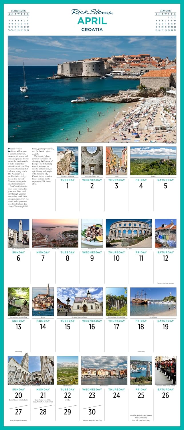 2025 Rick Steves' Europe Picture-A-Day - Deluxe Wall Calendar