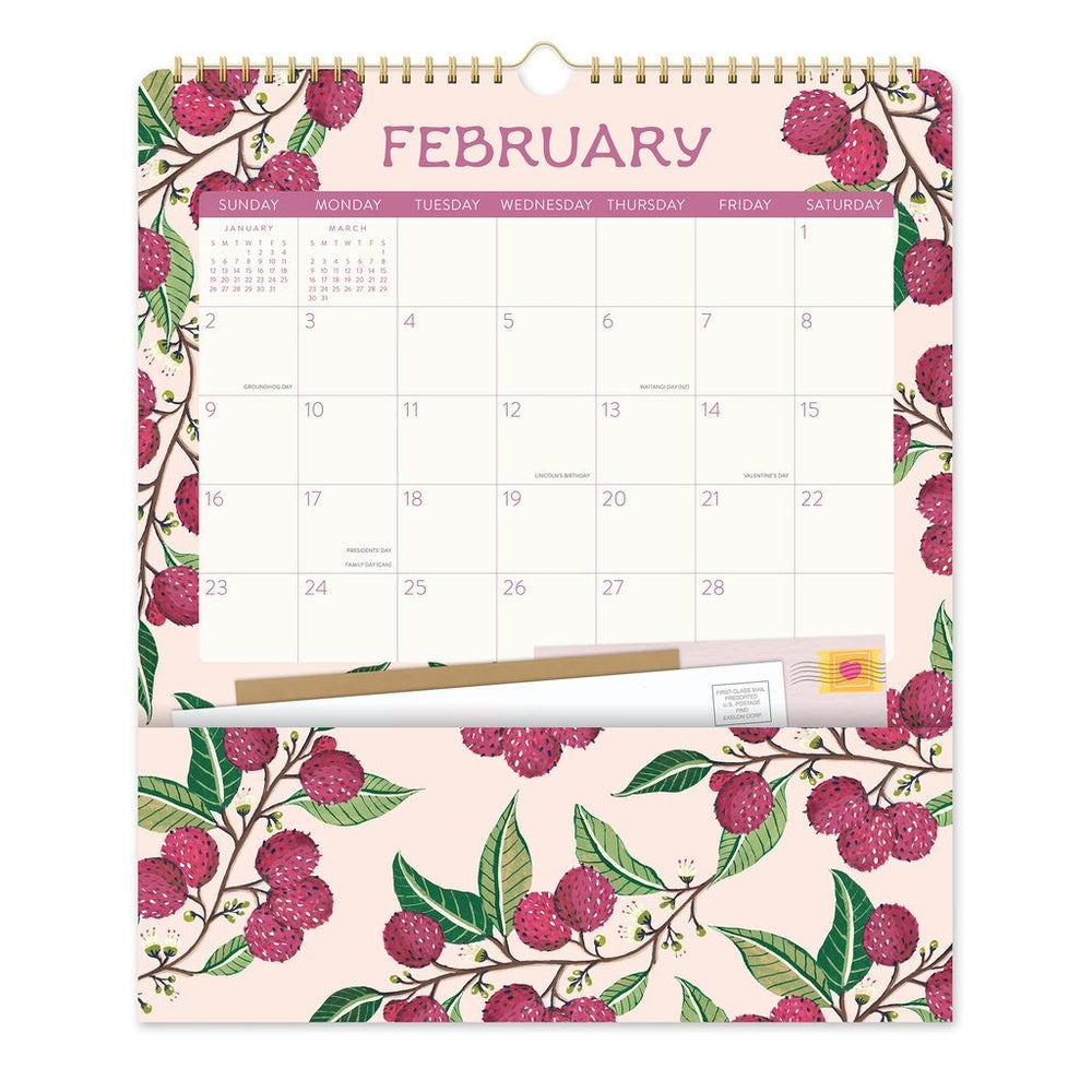 2025 Fruit & Flora Pockets Plus - Deluxe Wall Calendar