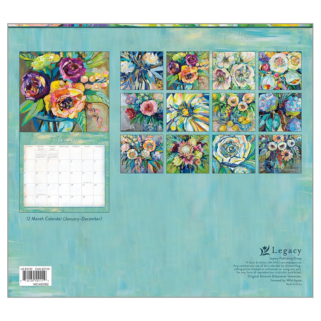 2025 Legacy Joy In Bloom - Deluxe Wall Calendar