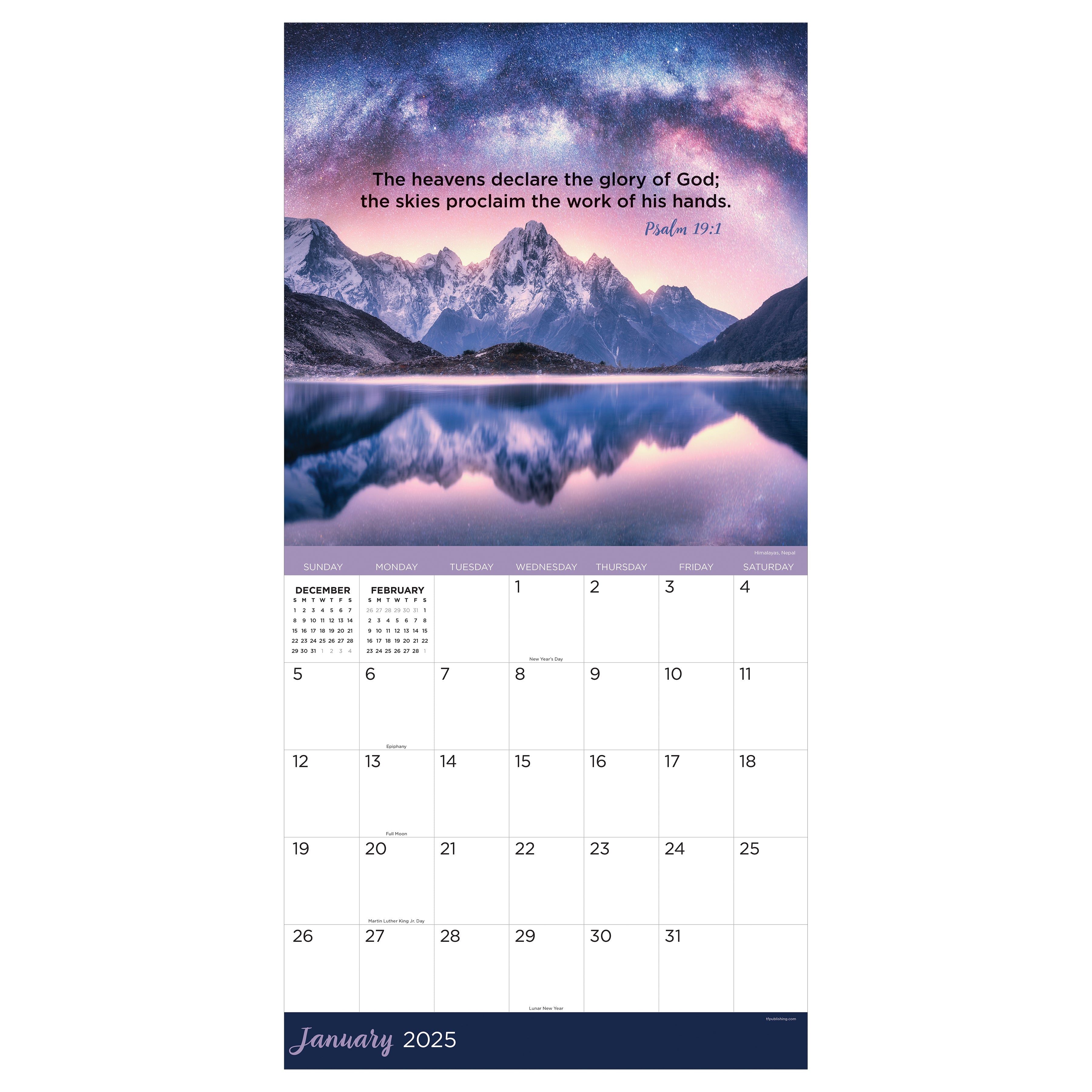 2025 Psalms by TF - Square Wall Calendar