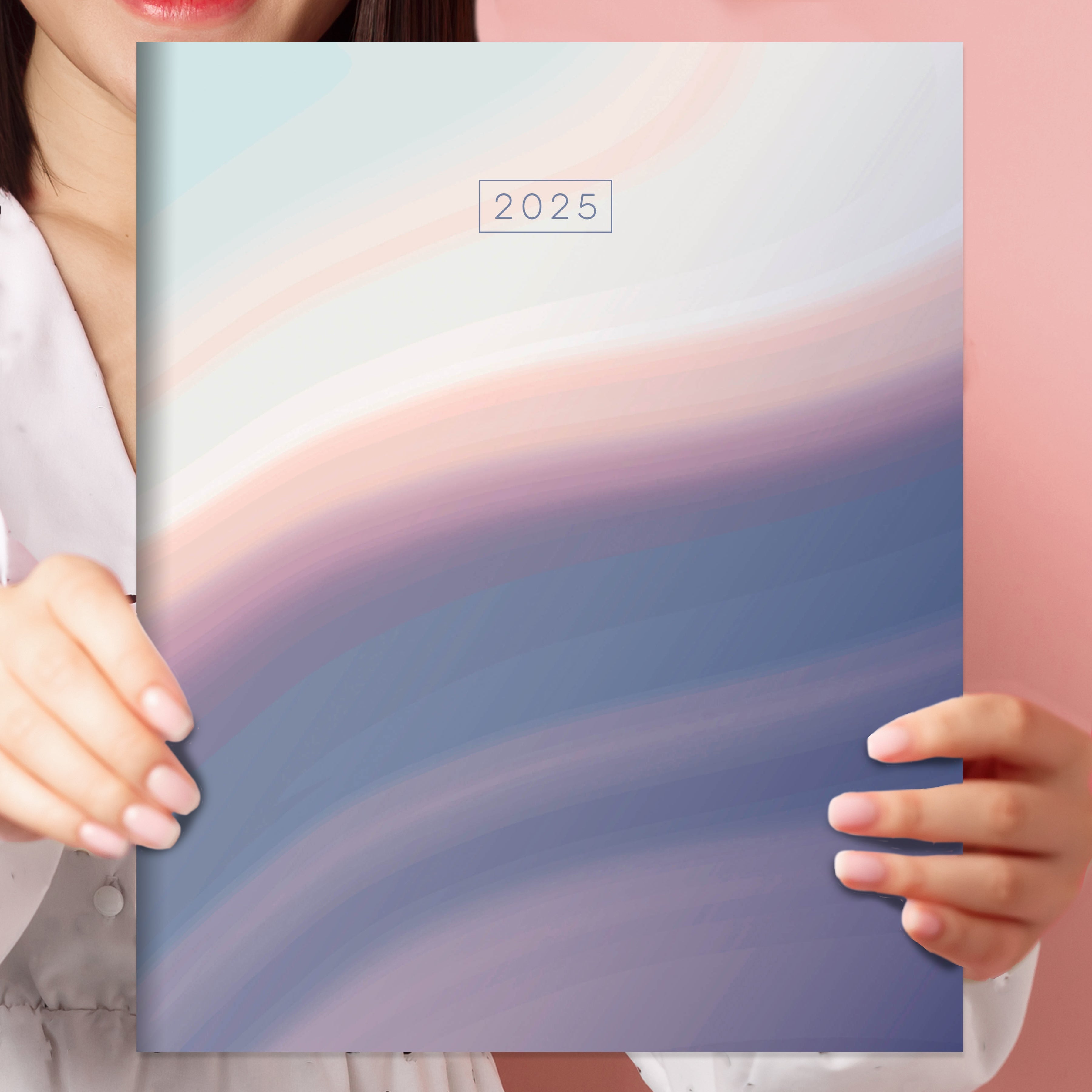 2025 Hazy and Purple - Large Monthly Diary/Planner