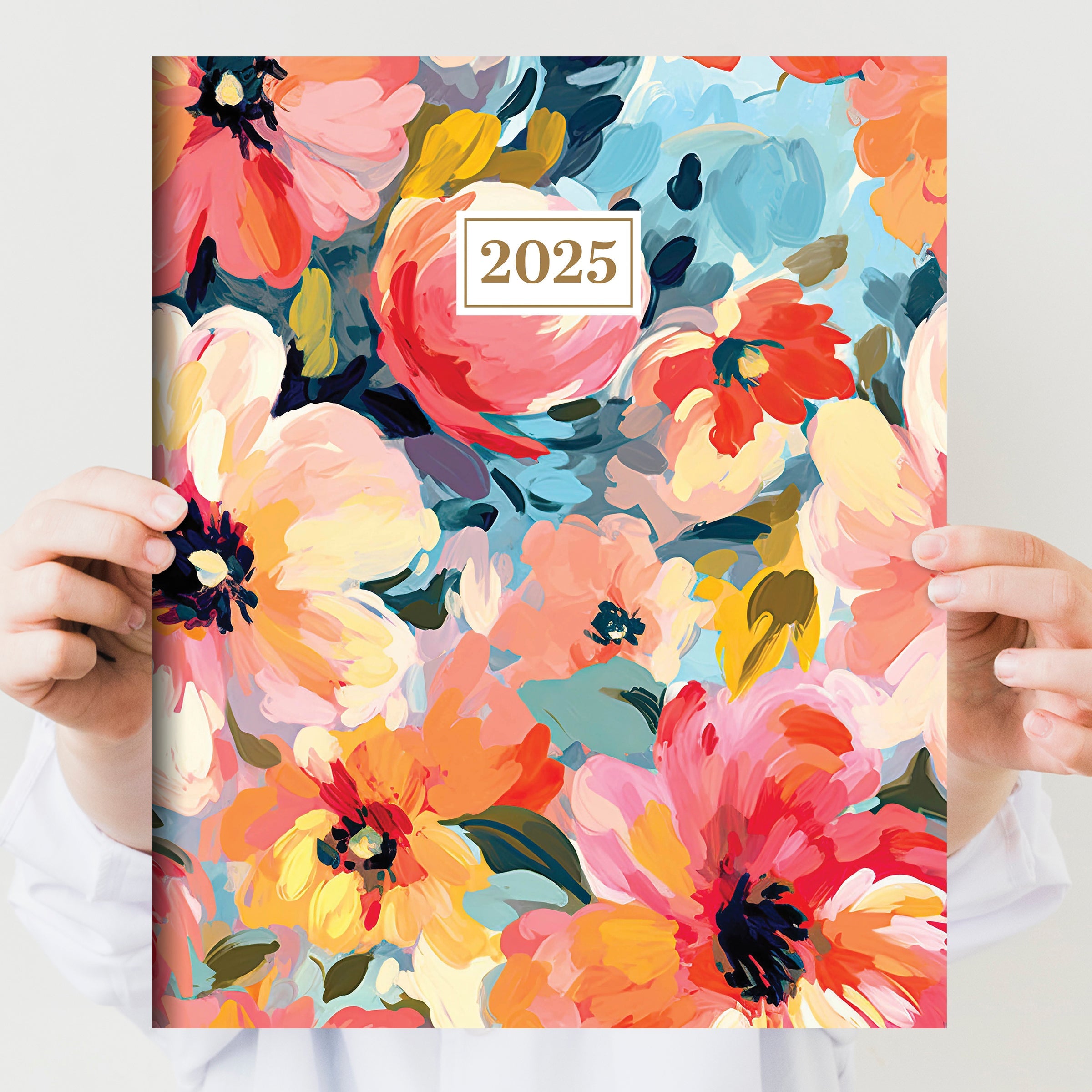 2025 Impressed Flowers - Large Monthly Diary/Planner