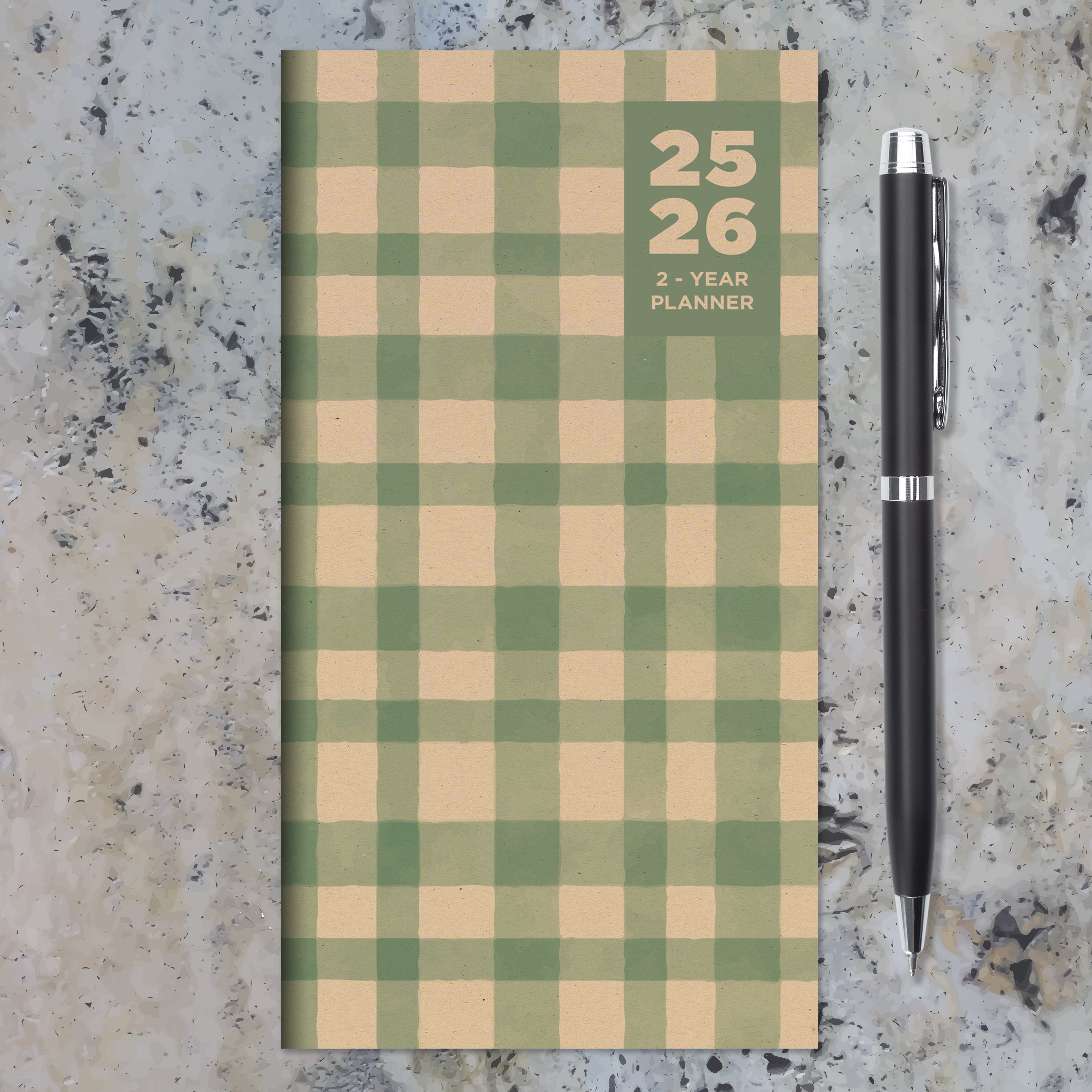 2025-2026 Farmhouse Gingham - Small Monthly Pocket Diary/Planner