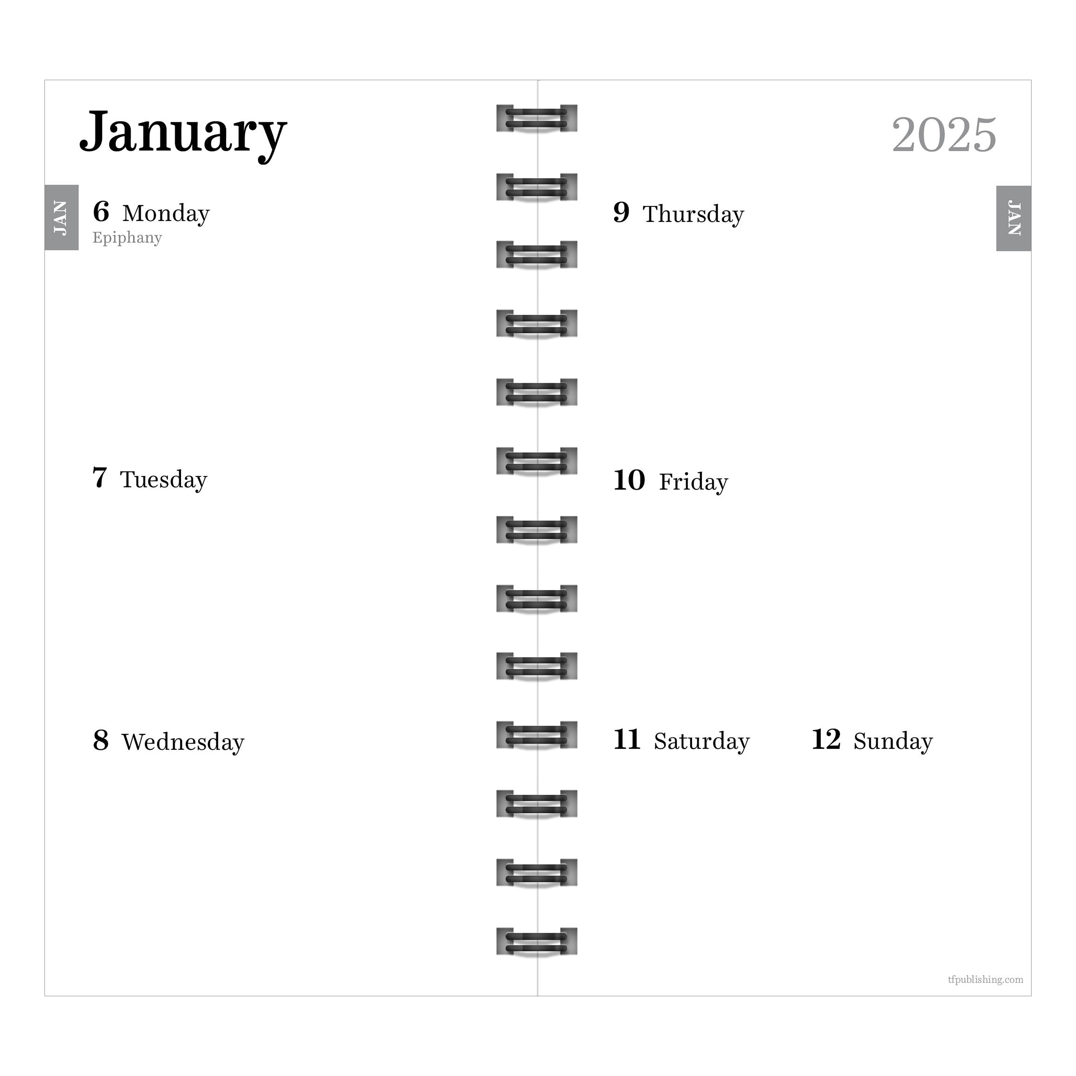 2025 Deep Jade - Small Monthly & Weekly Pocket Diary/Planner